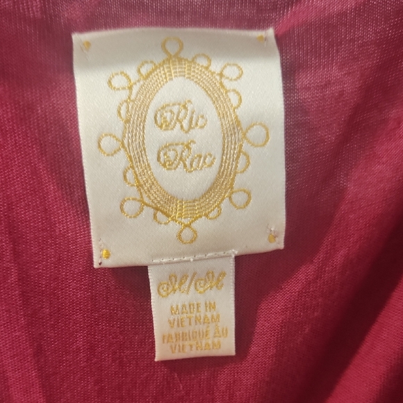 Red Ruffled Tie Front Blouse - Picture 2 of 4